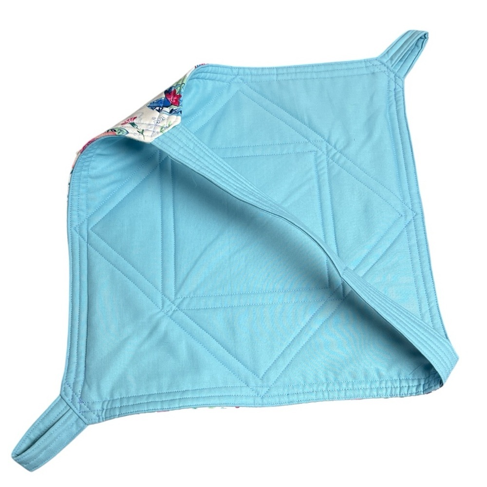 Hand Crafted Casserole Carrier Small Quilted Reversible Pie Plate Carrier - Picture 11 of 14